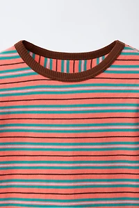 CONTRAST STRIPE T-SHIRT