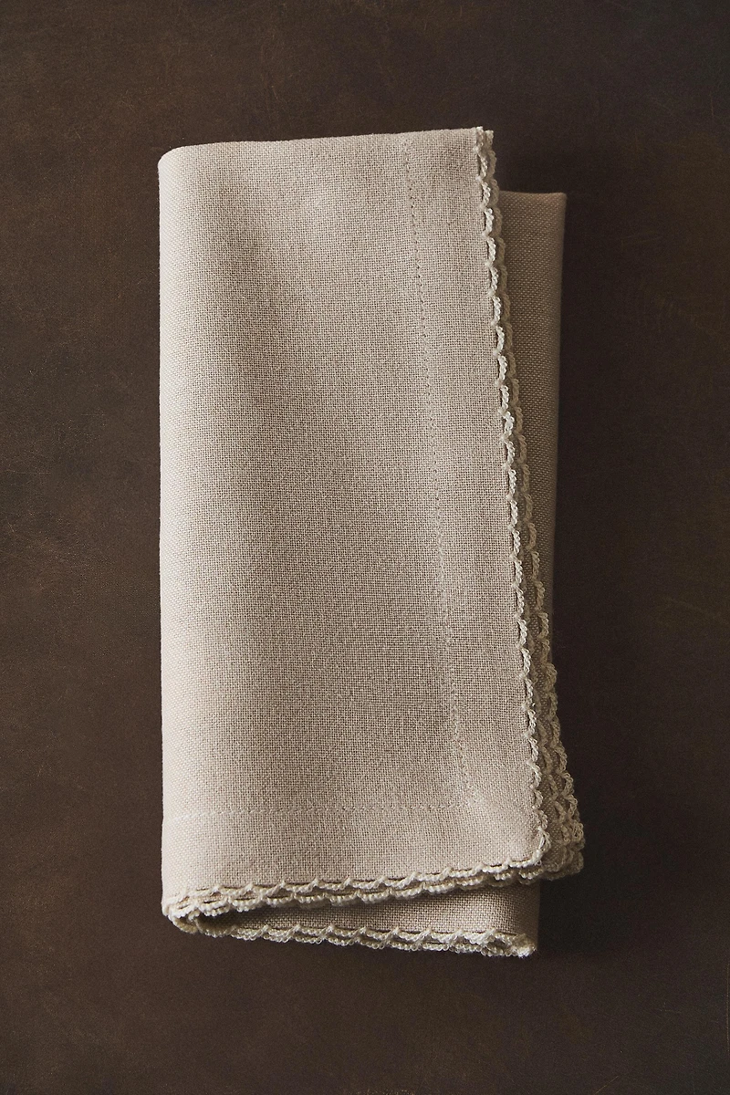 LOT DE 2 SERVIETTES TABLE ONDES