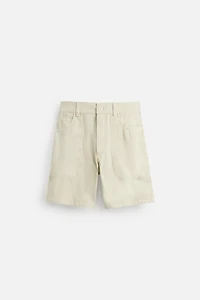 WASHED COTTON BERMUDA SHORTS