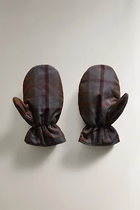 CHILDREN'S TARTAN CHECK MITTENS