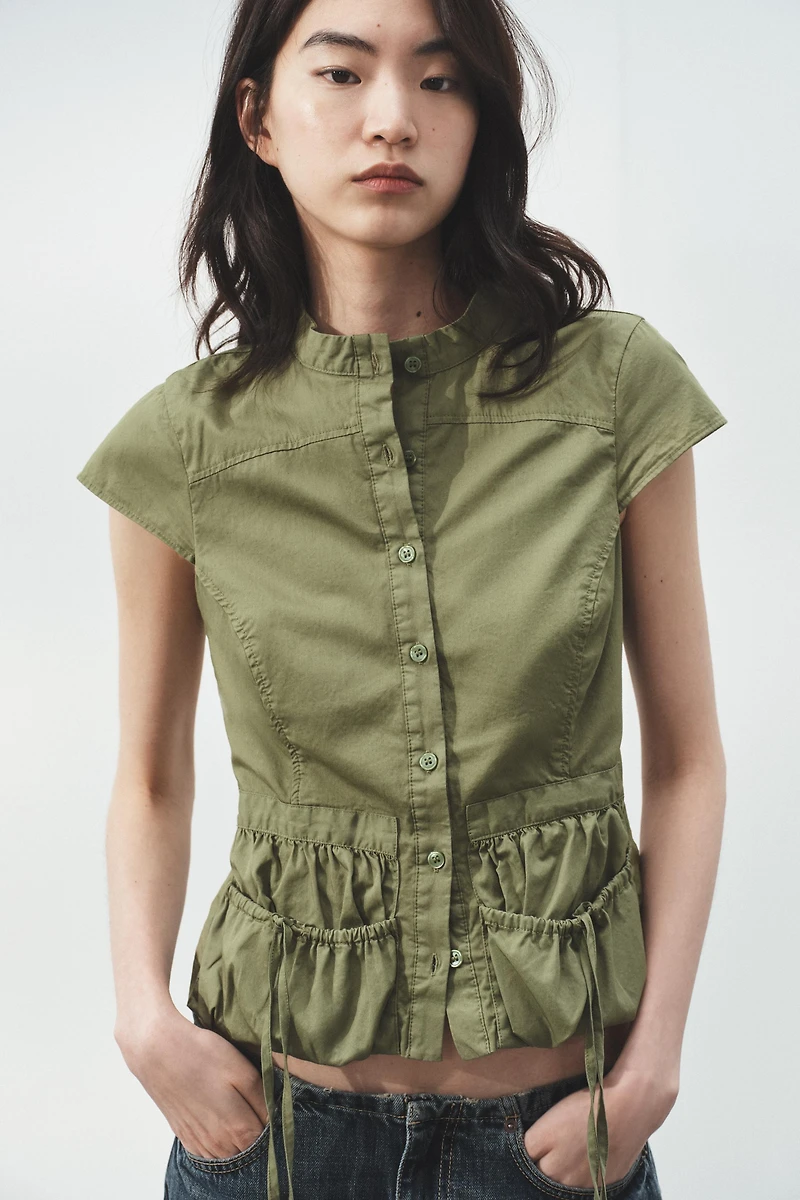 POCKET TRENCH COAT TOP