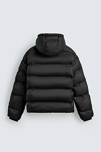 WATER REPELLENT HOODED PUFFER JACKET