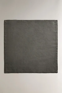 PACK OF PLAIN-COLOURED LINEN NAPKINS