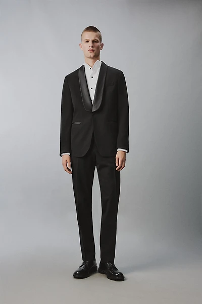 REGULAR FIT TUXEDO PANTS WITH BANDS