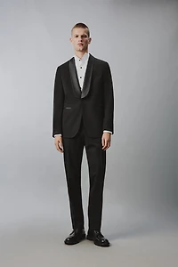 REGULAR FIT TUXEDO PANTS WITH BANDS