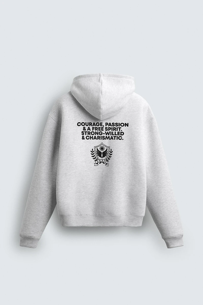 COMBINATION TEXT SWEATSHIRT