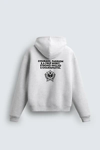 COMBINATION TEXT SWEATSHIRT