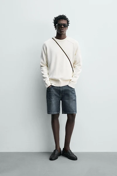 REGULAR FIT DENIM SHORTS