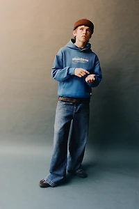 TEXT HOODIE SWEATSHIRT
