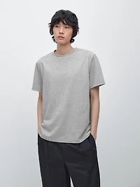 Short sleeve cotton melange T-shirt