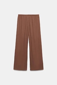 DRAWSTRING FLOWY PANTS