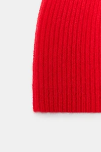 RIBBED CASHMERE BLEND BEANIE