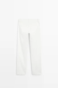 Low-rise straight-leg jeans