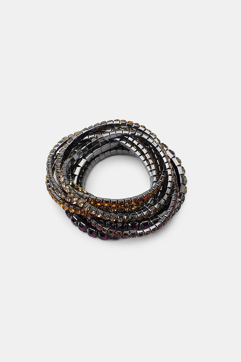 PACK OF ELASTIC GLITTER BRACELETS
