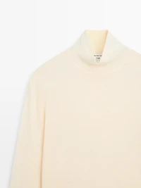Wool mock turtleneck knit sweater - STUDIO