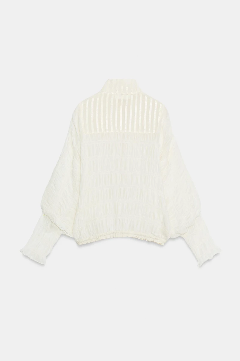 ZW COLLECTION GATHERED BOMBER JACKET