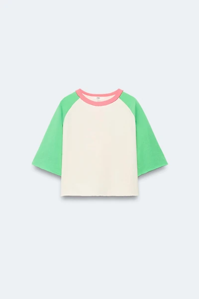 2-14 YEARS/ CONTRAST RAGLAN SLEEVE T-SHIRT LIMITED EDITION