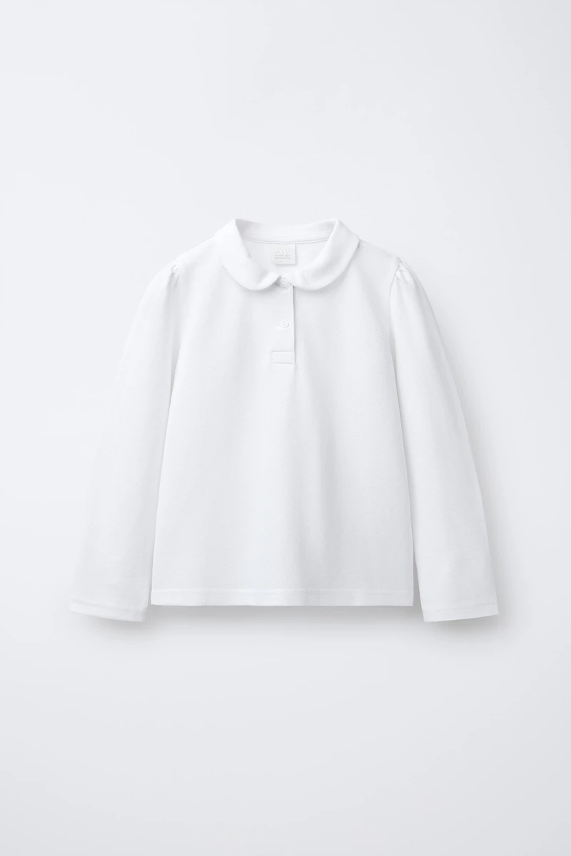 PIQUÉ PETER PAN COLLAR POLO SHIRT