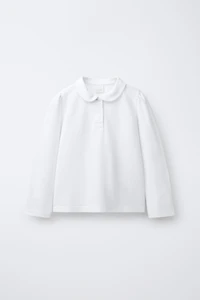 PIQUÉ PETER PAN COLLAR POLO SHIRT