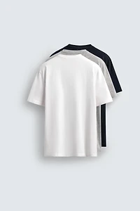 LOT DE 3 T-SHIRTS BASIC MEDIUM WEIGHT