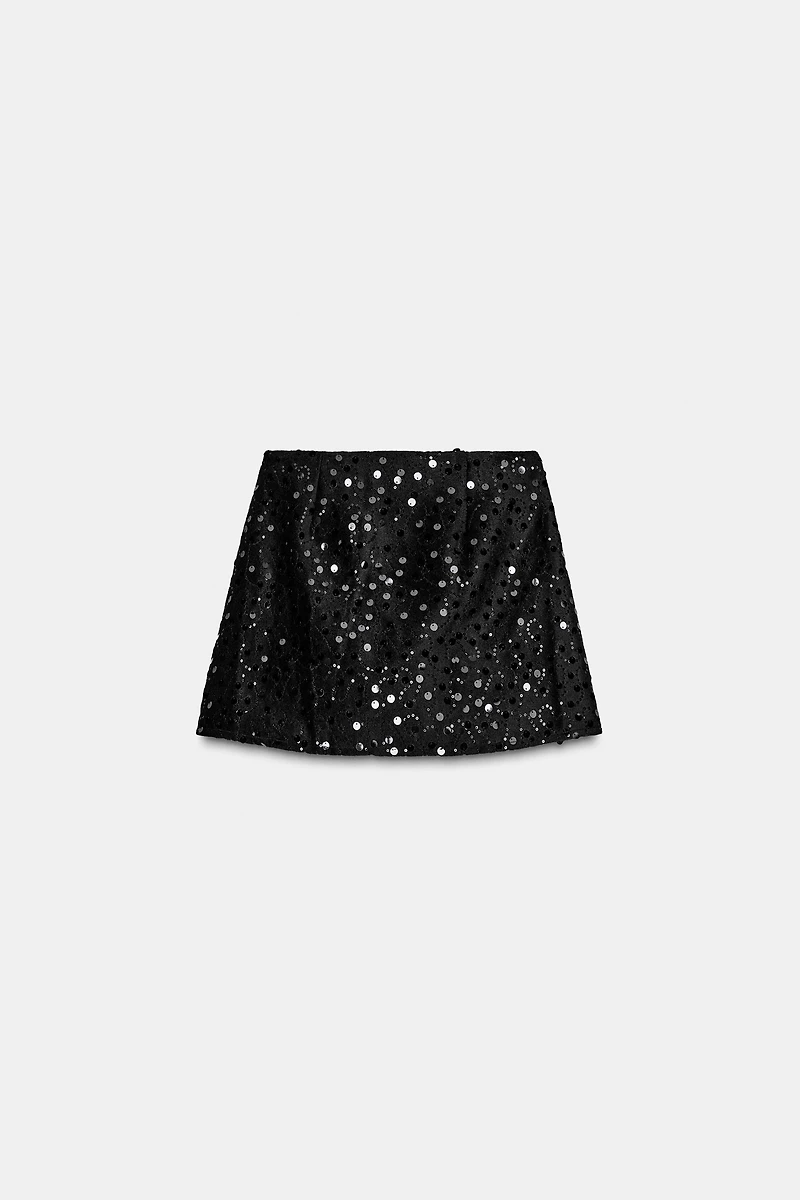 SEQUIN WRAP SKORT