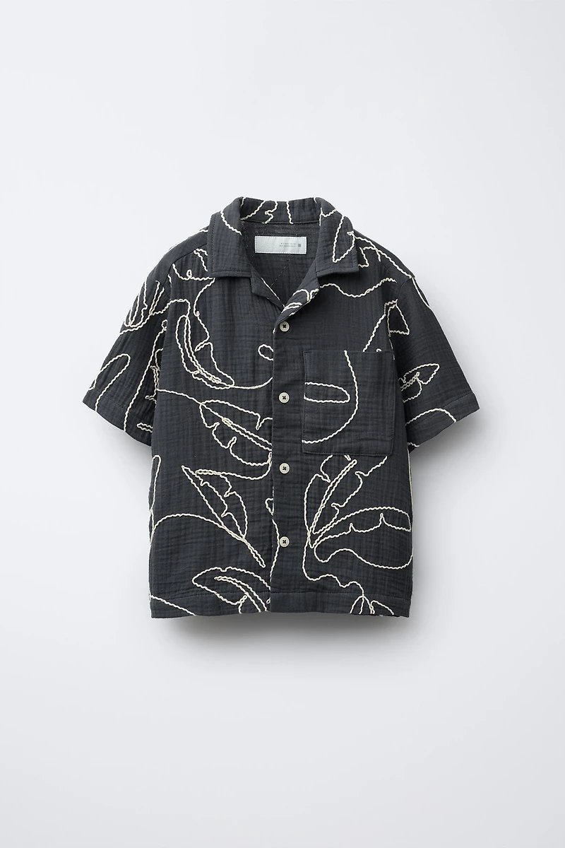 EMBROIDERED TEXTURE SHIRT