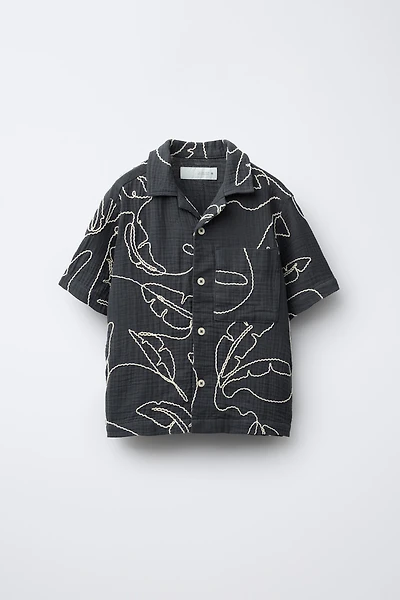 EMBROIDERED TEXTURE SHIRT