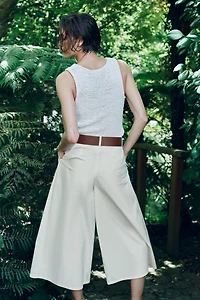 JUPE-CULOTTE À CEINTURE