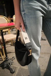 CROSSBODY BAG WITH LEATHER FLAP