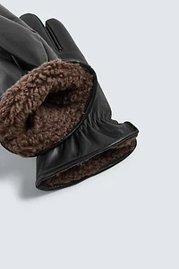 COMBINATION SHEARLING LEATHER GLOVES