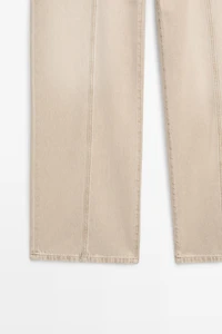 Mid-rise barrel fit jeans