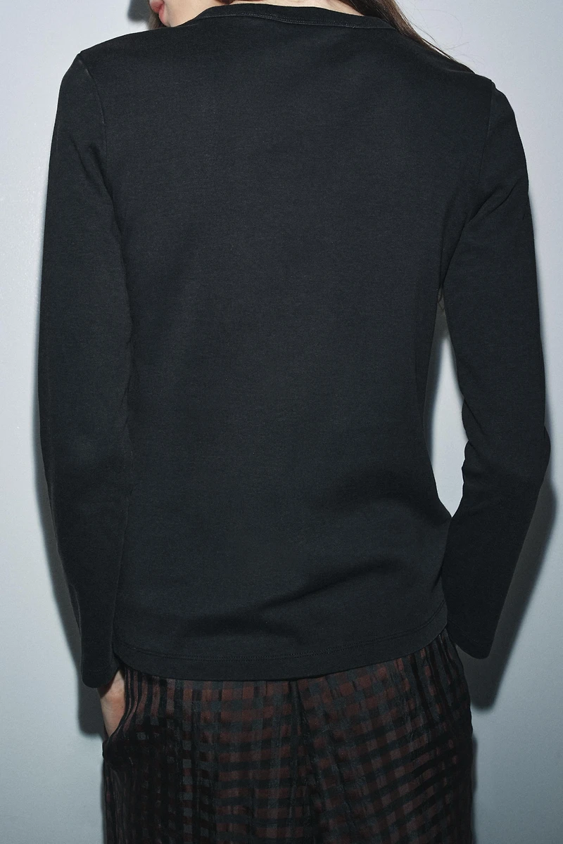 INTERLOCK LONG SLEEVE T-SHIRT