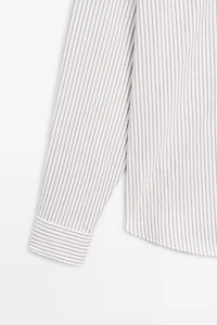 100% cotton regular fit striped shirt