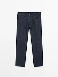 Lightweight tapered fit jeans