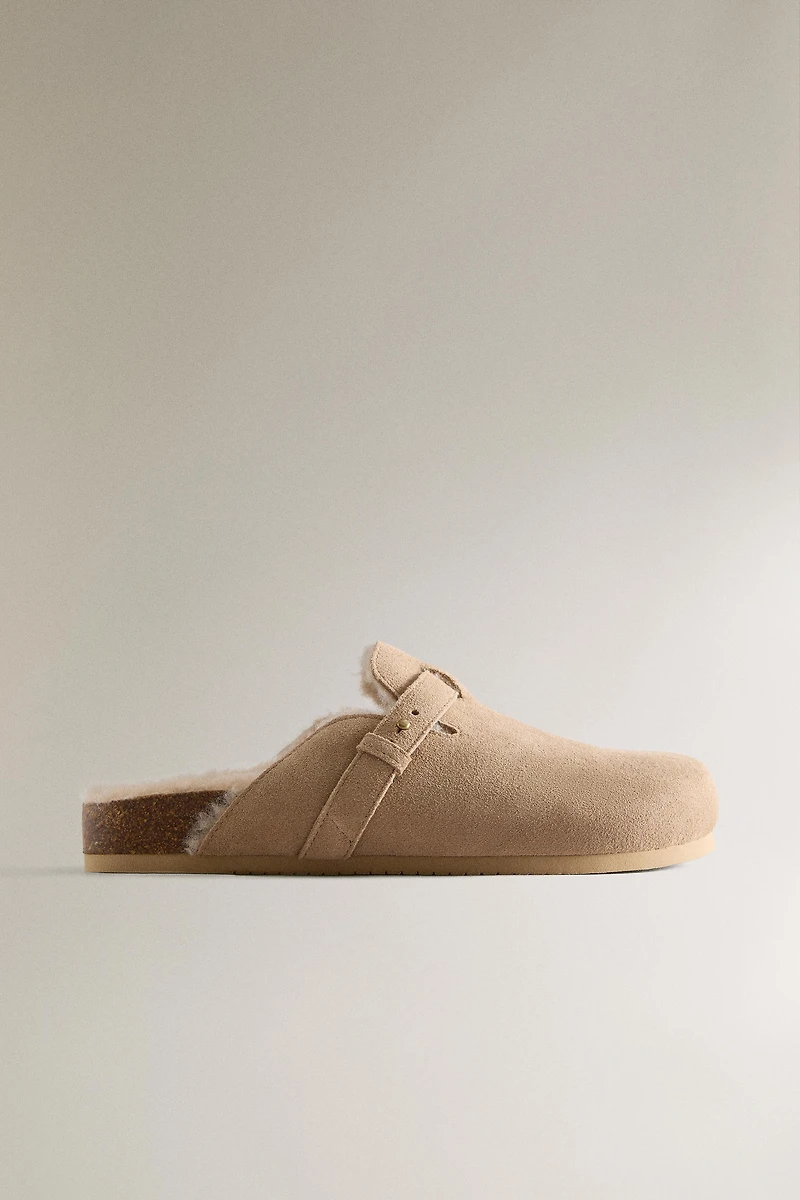 WARM LEATHER CLOGS