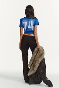 PANTALON FLARE AVEC NŒUD