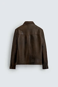VINTAGE EFFECT LEATHER JACKET