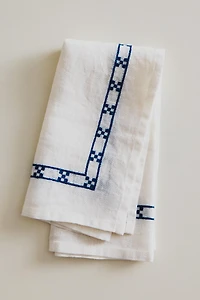 GEOMETRIC EMBROIDERED NAPKINS (PACK OF 2)