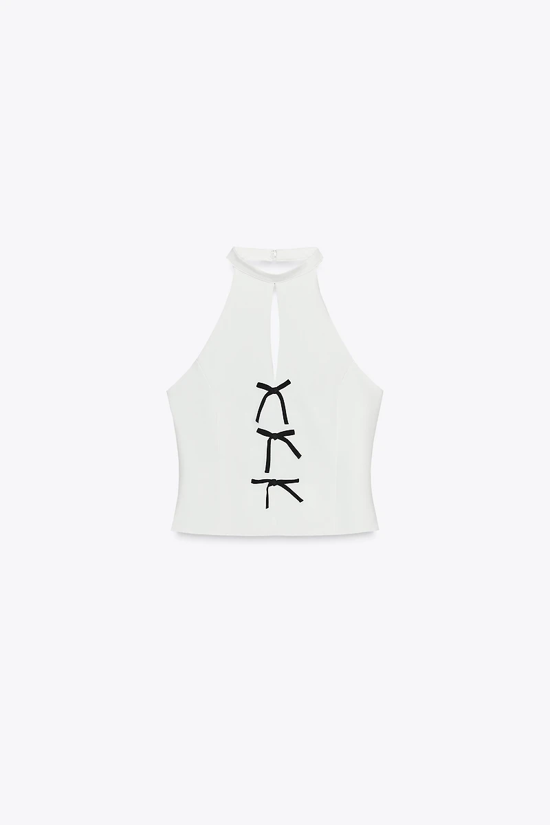 TIED HALTER TOP