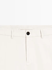 Slim fit textured trousers