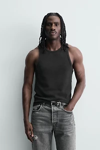 WASHED RIBBED TANK TOP