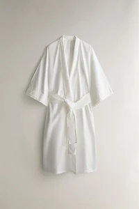 GATHERED COTTON ROBE