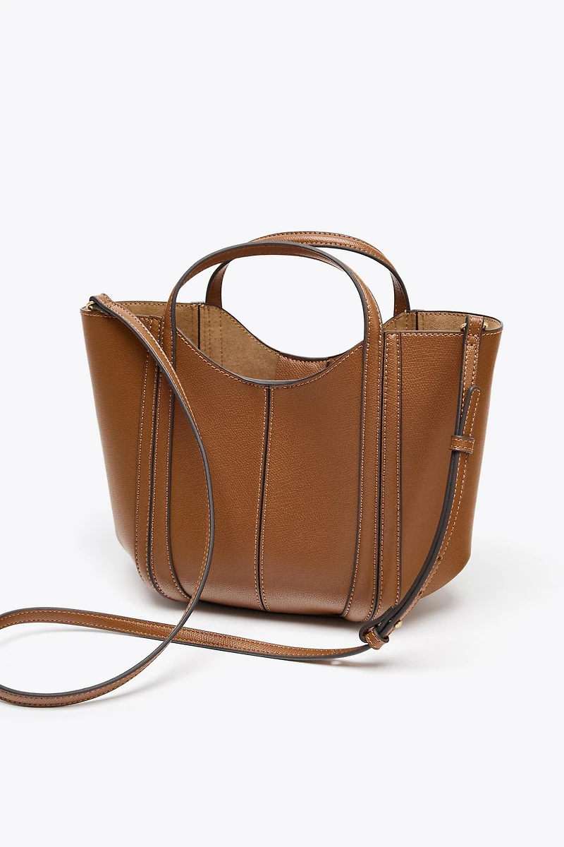 TOPSTITCHED MINI CITY BAG