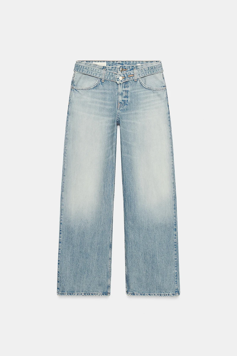 TRF MID-RISE BELTED JEANS
