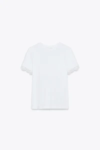 T-SHIRT DENTELLE MANCHES