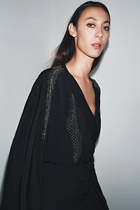 ZW COLLECTION BEADED EMBROIDERY DRESS