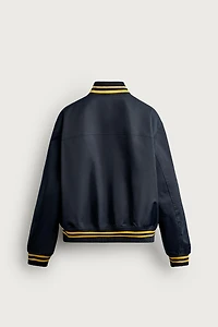 CONTRAST RELAXED FIT BOMBER JACKET