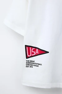 FOOTBALL PRINT T-SHIRT