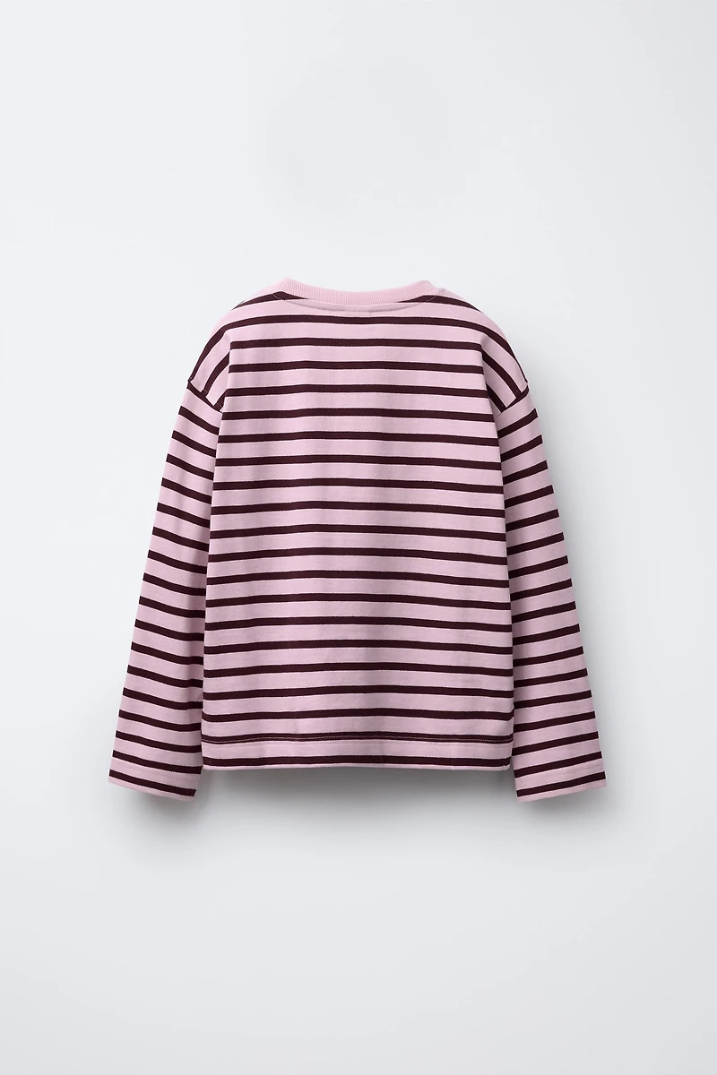 T-SHIRT À RAYURES PIÈCE CŒUR