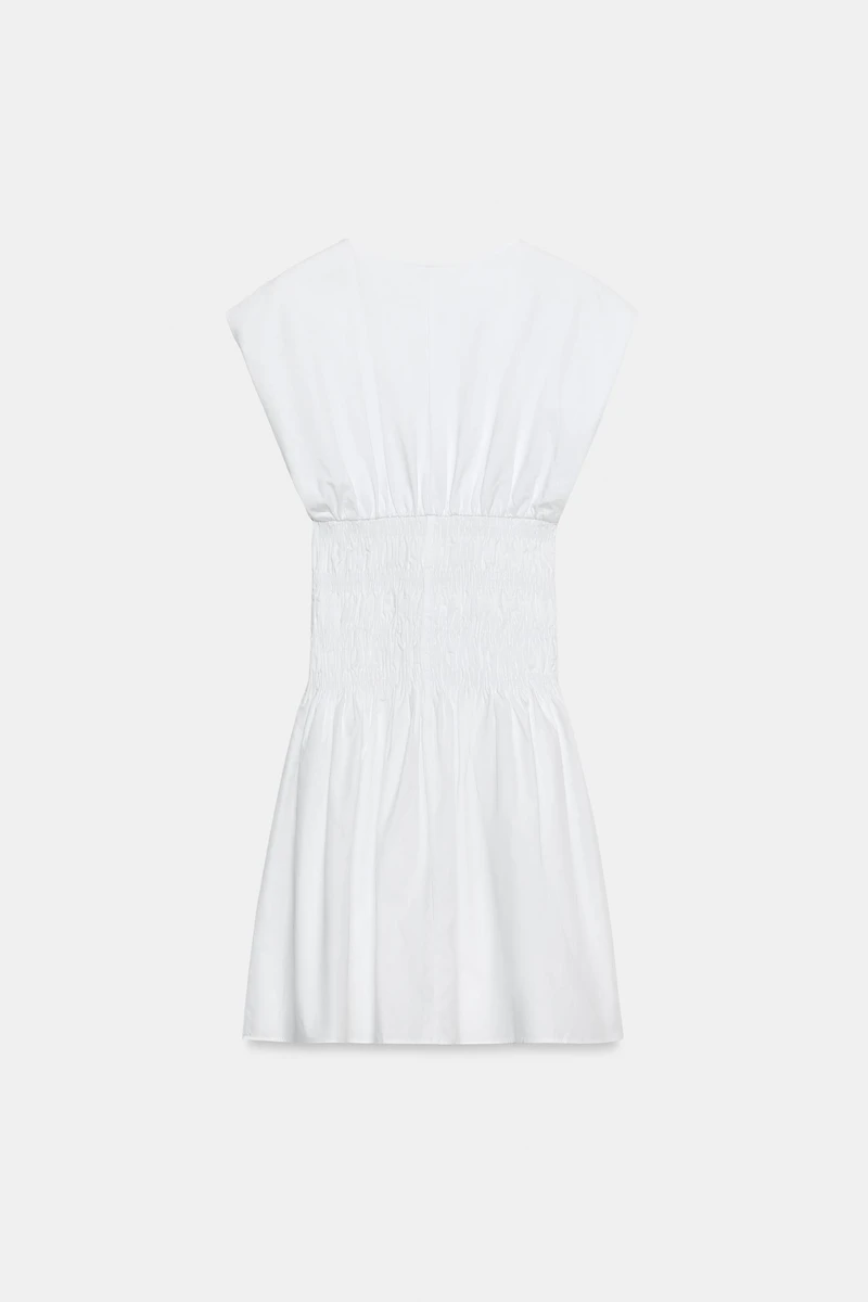 COMBINATION POPLIN DRESS